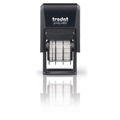 Trodat Economy 5-in-1 Micro Date Stamp, Self-Inking, 3/4 x 1, Blue/Red ...