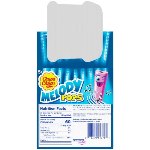 Chupa Chups Melody Pop Whistle Lollipops – Assorted Flavors, 30 Count, Individually Wrapped, Fun Treat
