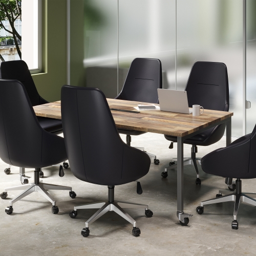 Vari Conference Table, Reclaimed Wood - W.B. Mason