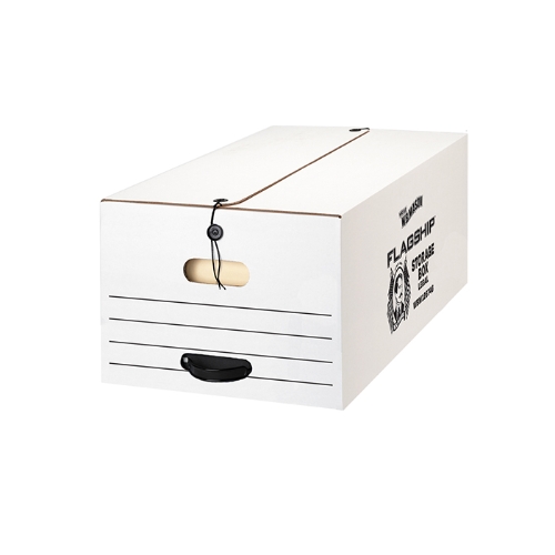 Flagship Deluxe Quick Set-up String-and-Button File Storage Box, Legal ...