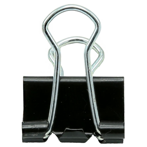 Flagship Binder Clips, Mini, Black, Dozen - W.B. Mason