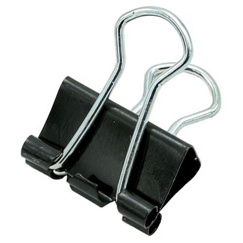 Flagship Binder Clips, Mini, Black, Dozen - W.B. Mason