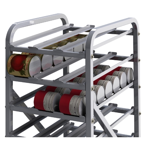 Winco 9 Tier Stationary Can Storage Rack, 26.375” L x 34.75” D x 82.125 ...
