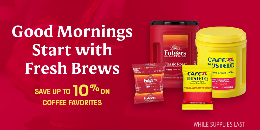 Save on Folgers Brand Coffee
