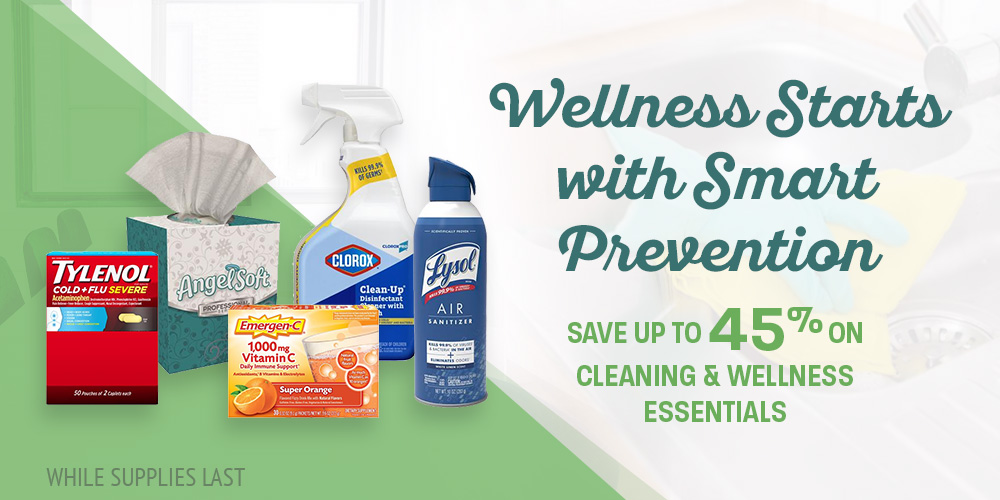 Save on Cleaning and Wellness Essentials