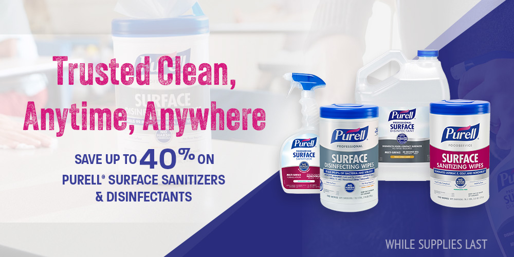 Save on Purell Surface Sanitizers and Disinfectants