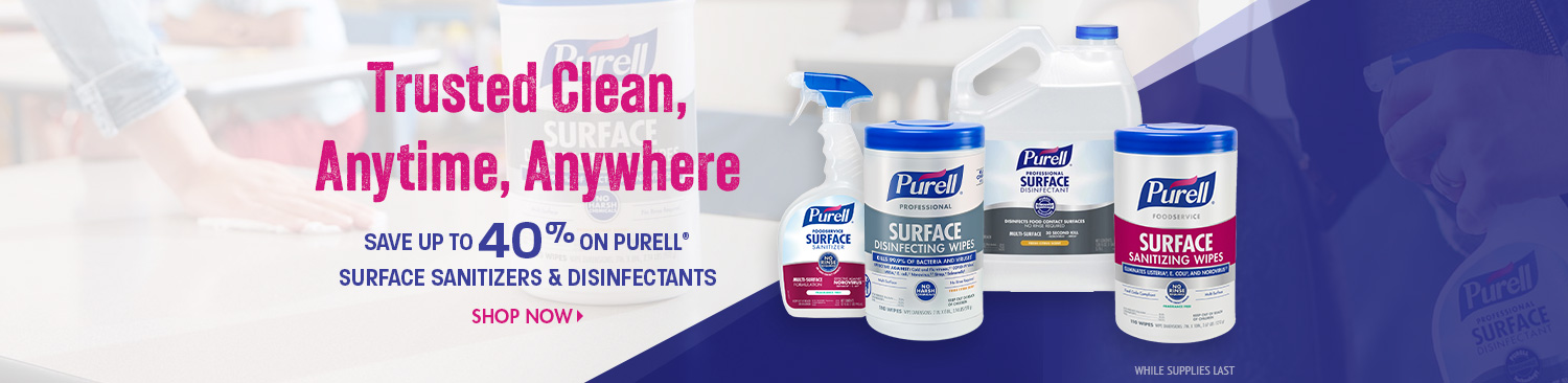 Save on Purell Surface Sanitizers and Disinfectants