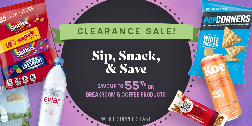 Save on Breakroom and Coffee Clearance Products