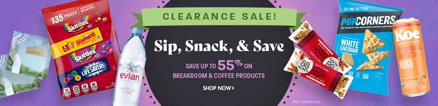 Save on Breakroom and Coffee Clearance Products