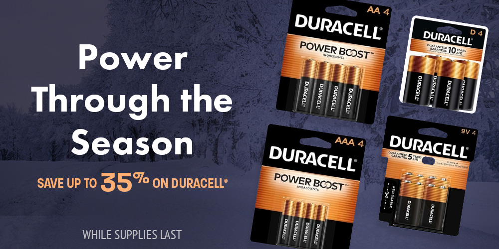 Save on Duracell Batteries