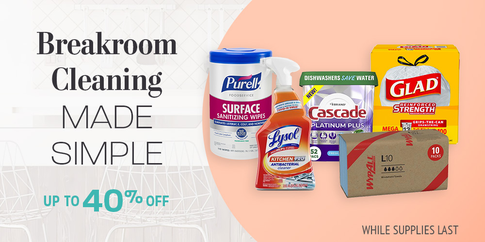 Save on Breakroom Cleaning Products