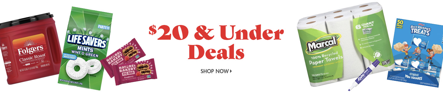 Save on 20 Dollar and Under Deals