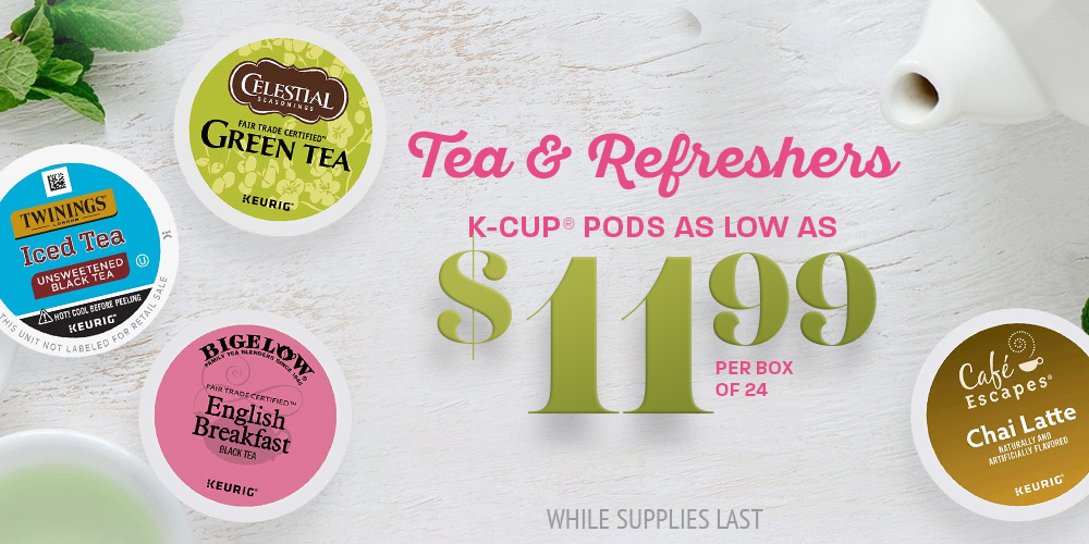 Save on Tea K Cup Pods