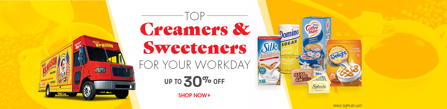 Save on Top Creamers and Sweeteners Products For your Workday
