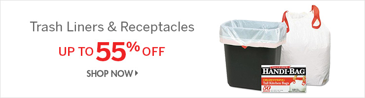 Save on Trash Liners and Receptacles