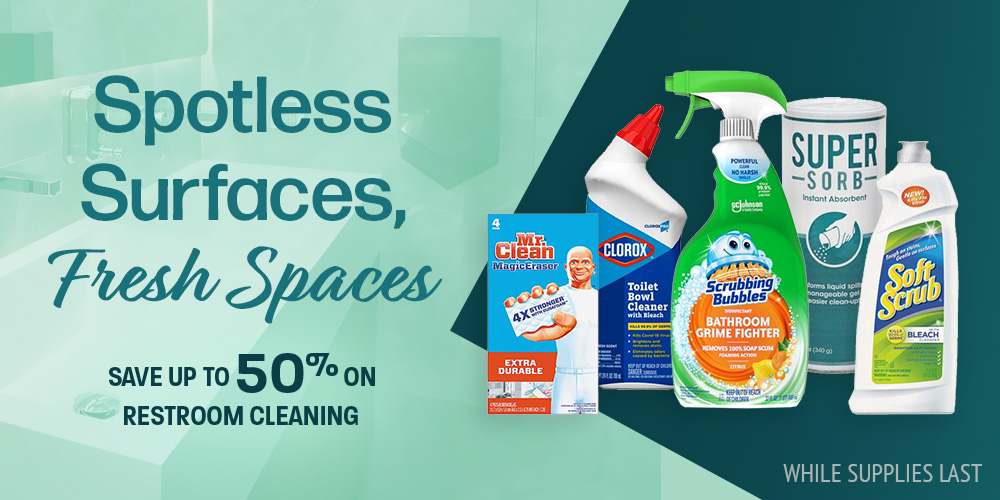 Save on Restroom Cleaning Products