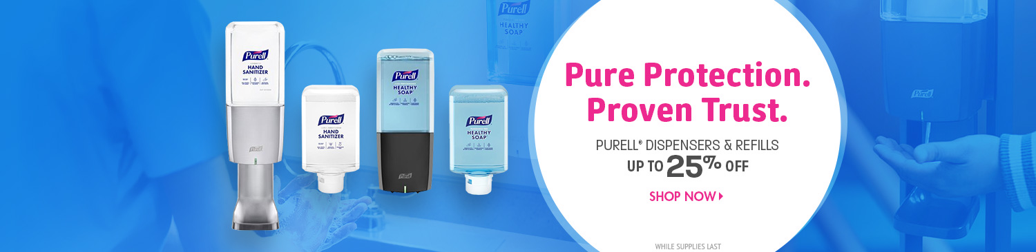 Save on Purell Brand Hand Sanitizer Dispensers and Refills