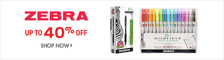 Save on Zebra Writing Supplies