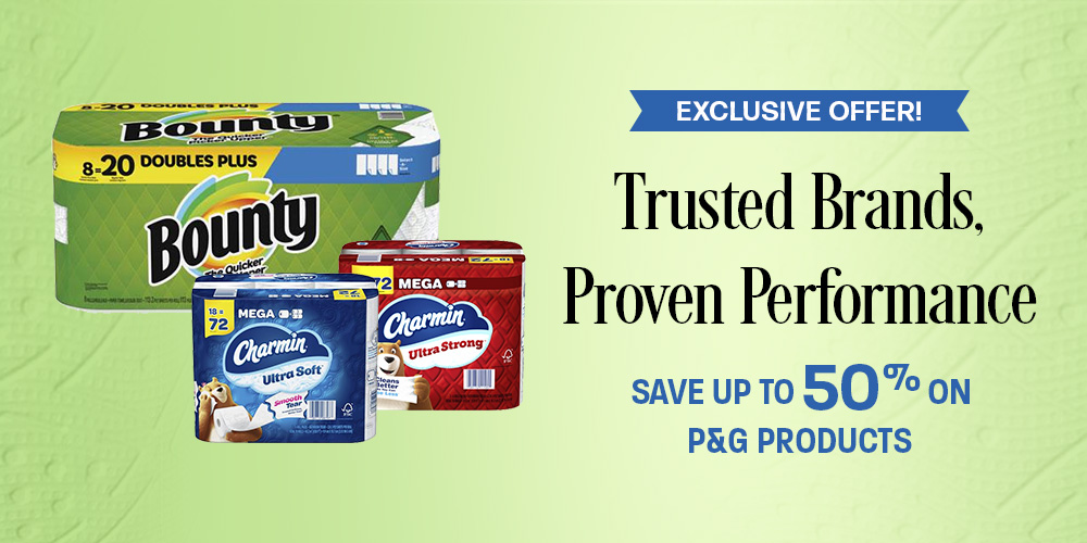 Save on Procter and Gamble Paper and Tissue Products