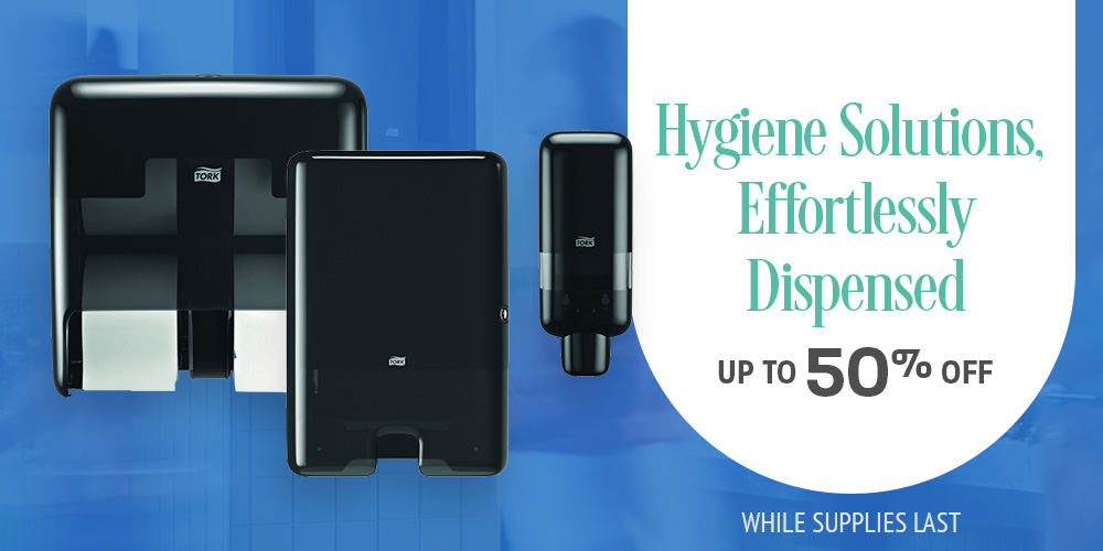 Save on New Essity Tork Restroom Dispensers