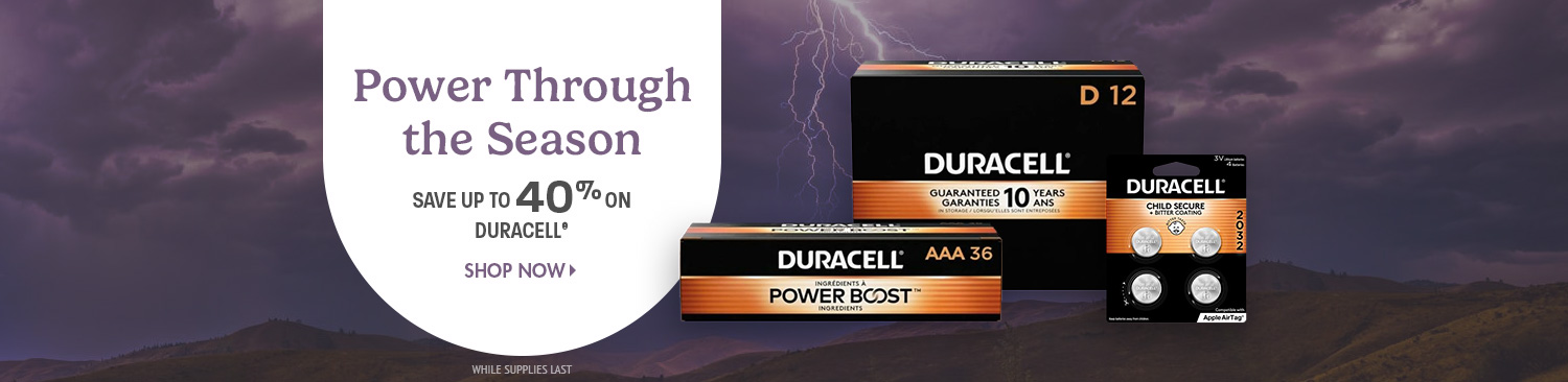 Save on Duracell Hurricane Season Batteries