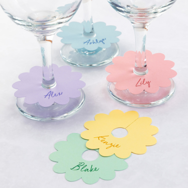 Wine Glass Ring Name Tags
